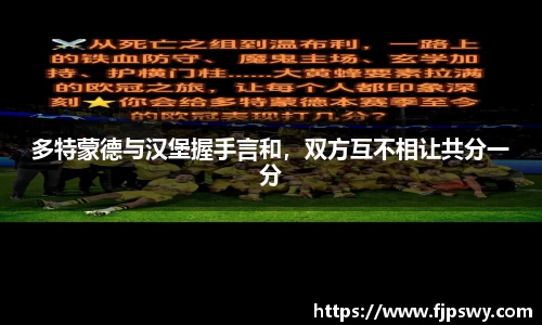 多特蒙德与汉堡握手言和，双方互不相让共分一分