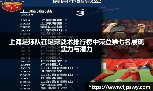 上海足球队在足球战术排行榜中荣登第七名展现实力与潜力